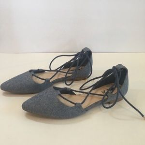 Jennifer Lopez Flat Lace - Up Sandals